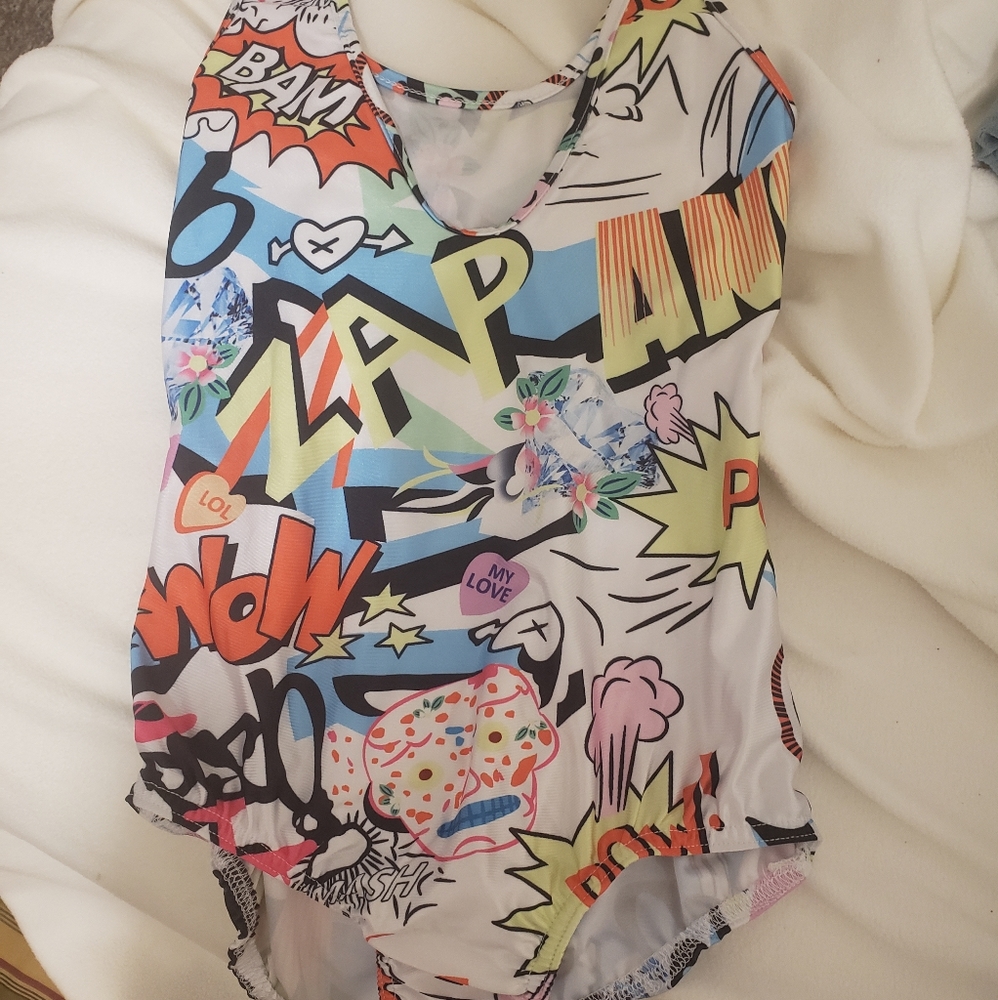 Club exx hot/nerdy comic girl rave body suit
